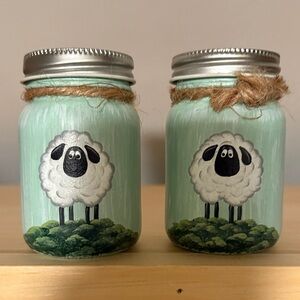 Painted Sheep Jars Home Decor